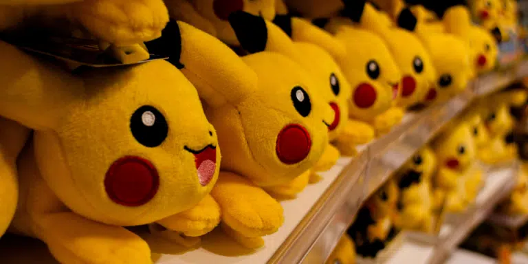 These are Pokemon on a store shelf.