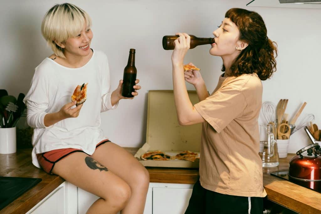 Two best friends sharing a co-living space