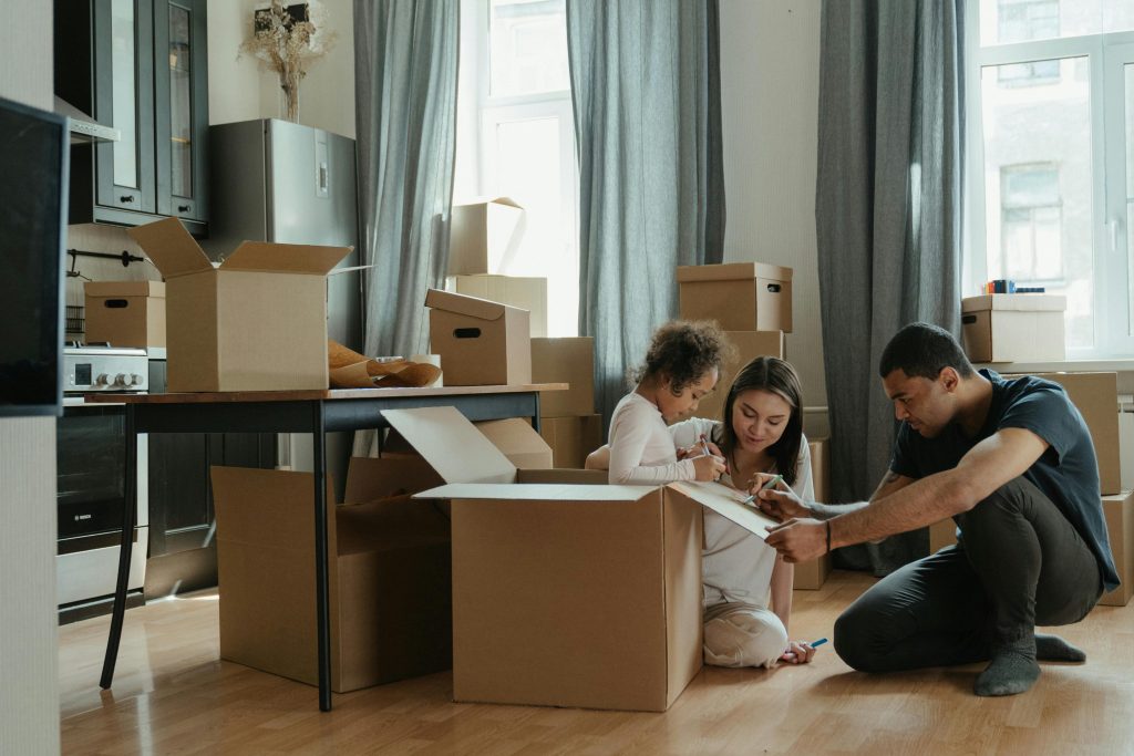 A family renting or leasing
