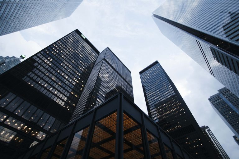Image of corporate tall buildings like CoStar Group