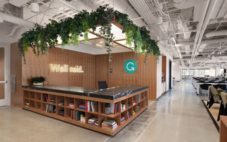 Grammarly San Francisco, CA office reception courtesy of Glassdoor for Grammarly news