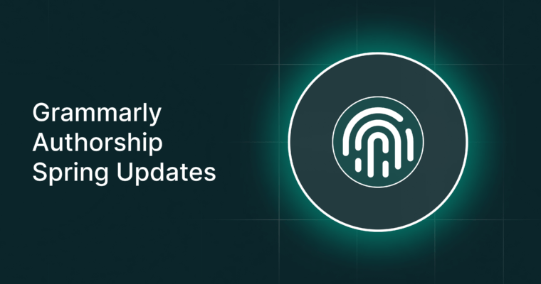 Grammarly Authorship Spring Updates illustration from Grammarly for Grammarly news