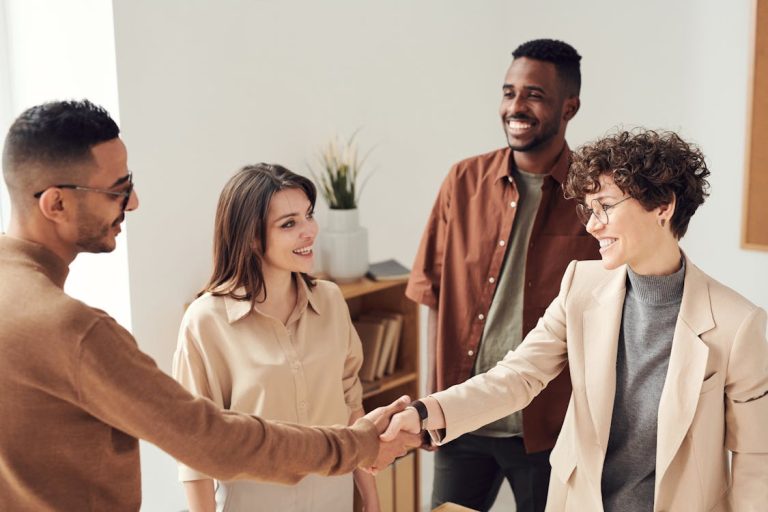 People meeting together for business life cycle