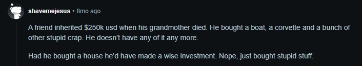 Screenshot of answer about inheritance