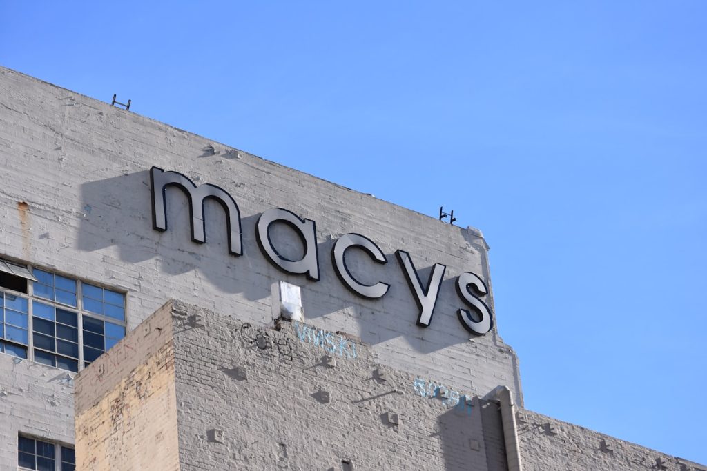 City Photography of Macy's Sign in San Francisco, California for Macy's news