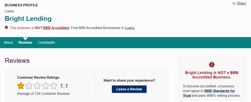 BL on Better Business Bureau (BBB)