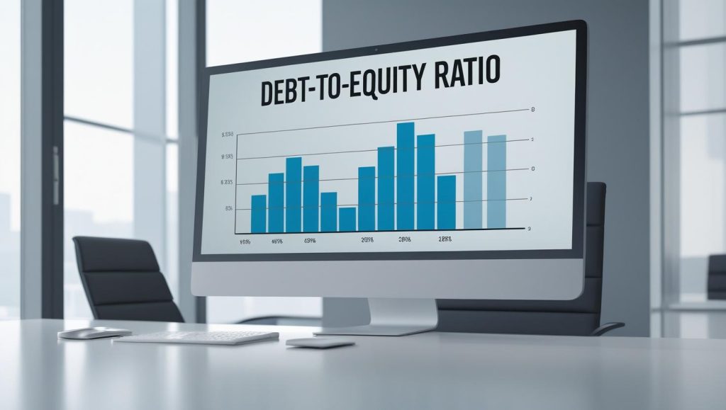 Debt-to-equity ratio AI-generated graphic illustration