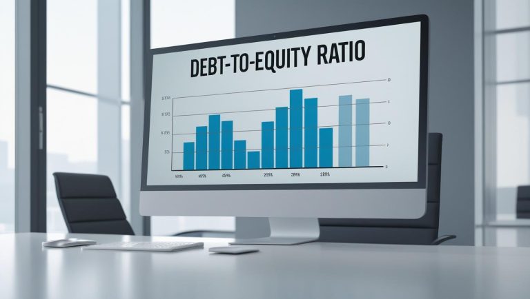 Debt-to-equity ratio AI-generated graphic illustration