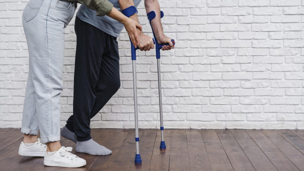 Adult male starting recovery plan after medical malpractice