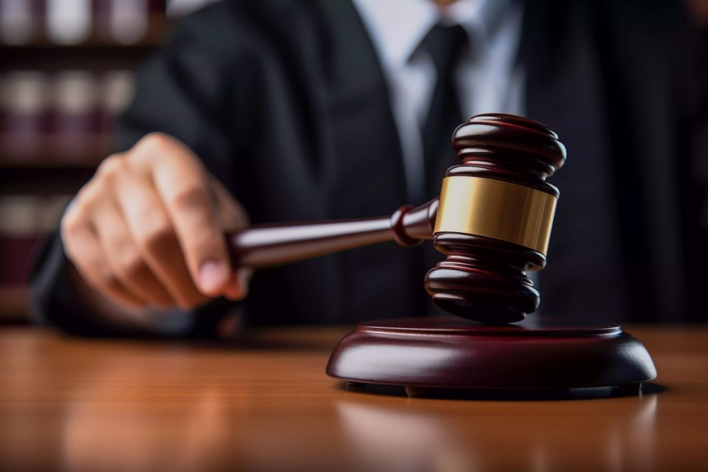 Photorealistic AI-generated judge