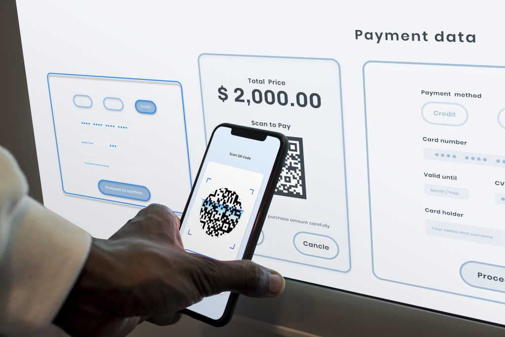 Contactless and cashless payment through mobile banking via a payment service provider
