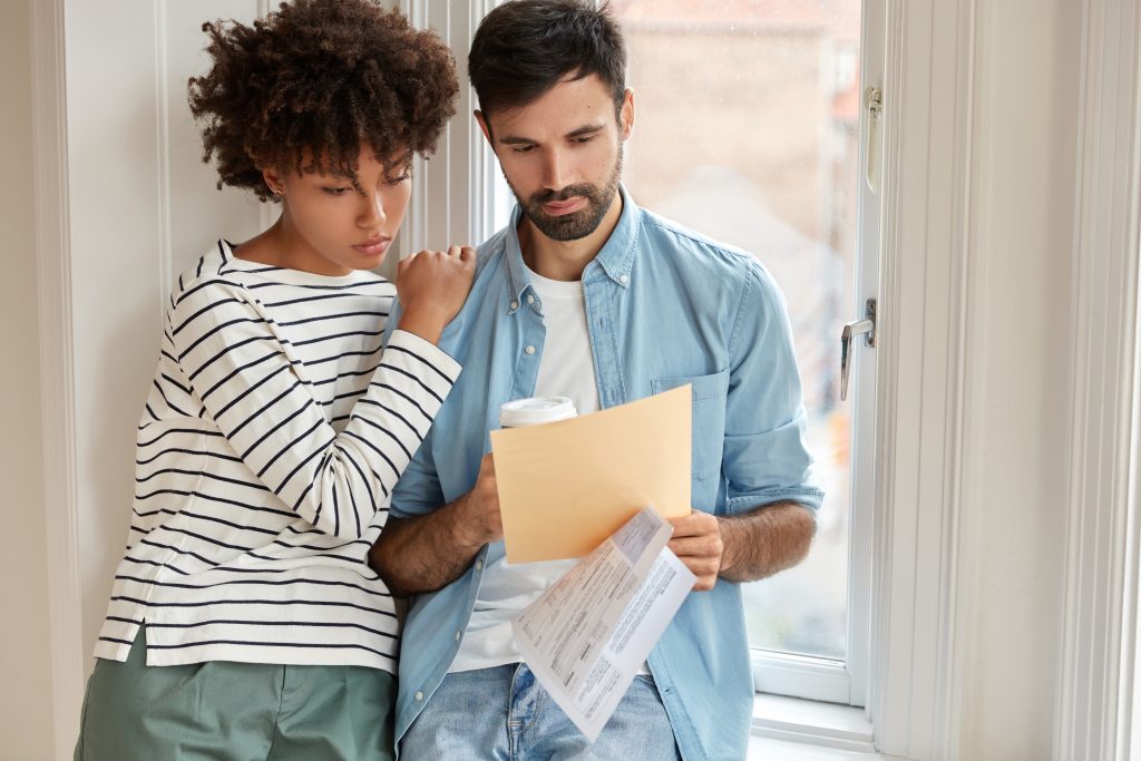 Couple reading credit shelter trust documents