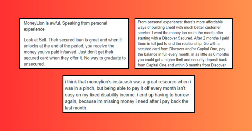 Screenshot of Reddit comments
