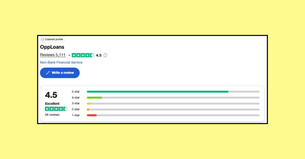 Screenshot of OPL on Trustpilot