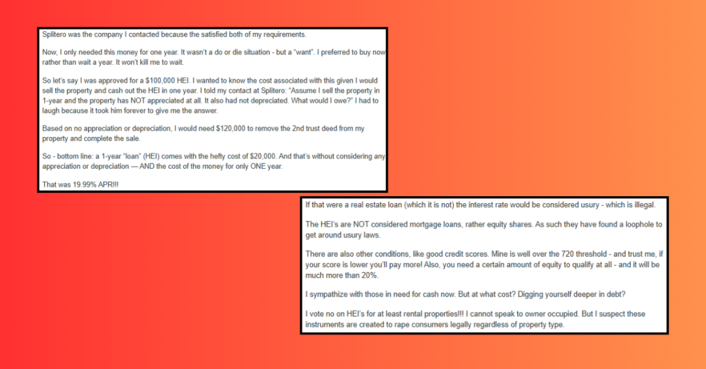 Screenshots of Reddit comment