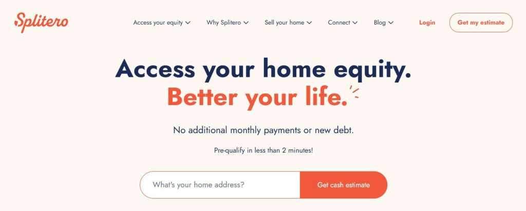 Screenshot of Splitero website homepage