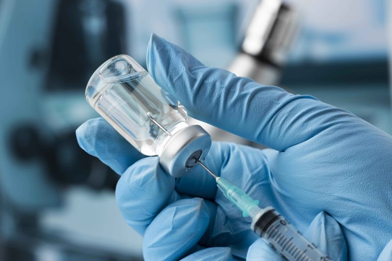 Still life of a vaccine for Bavarian Nordic