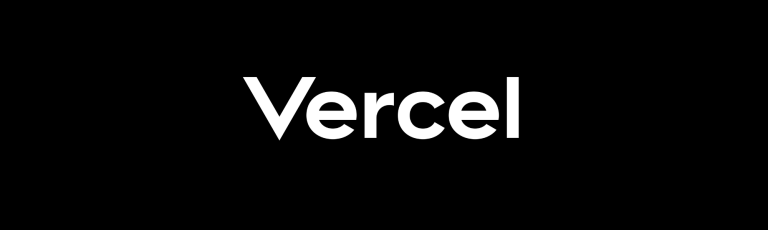 Vercel logo on a plain black background
