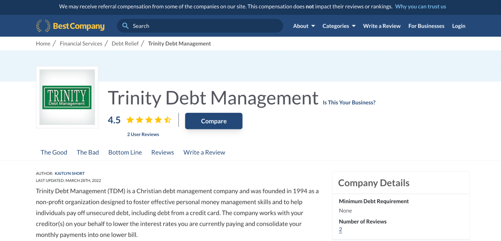 trinity-debt-management-reddit-discussion
