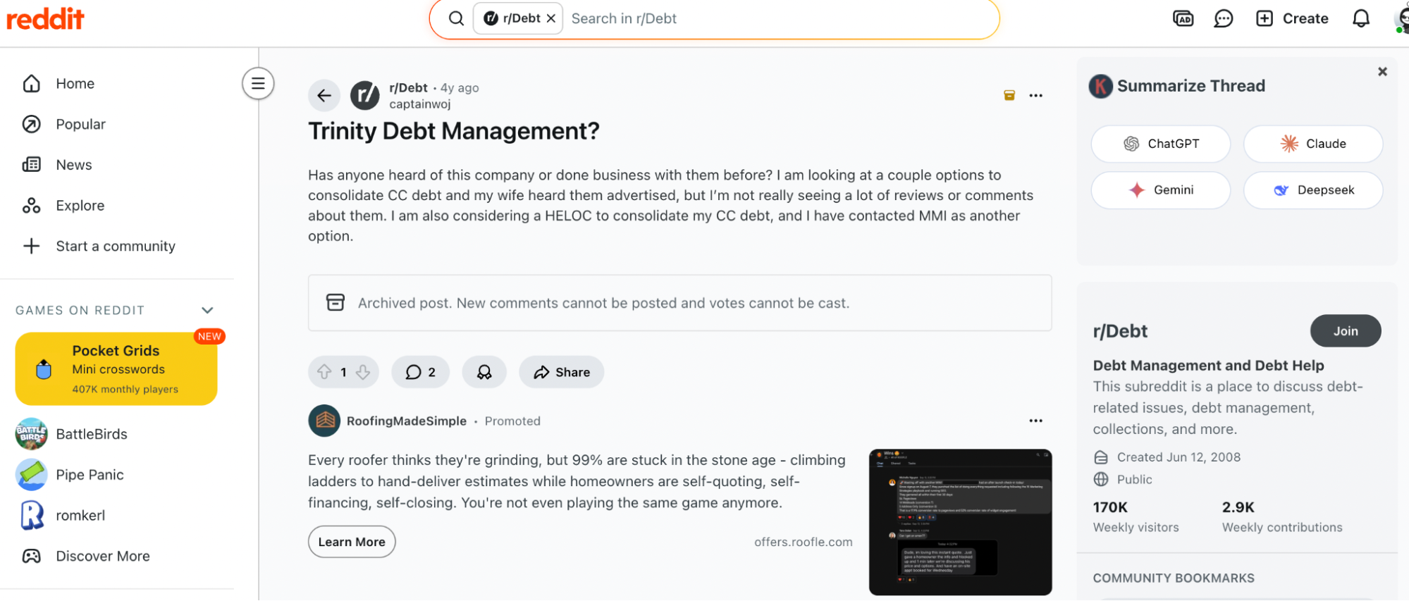 trinity-debt-management-reddit-discussion
